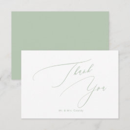 Celadon Groen DIY kleuren Luxe Script Bedankt