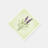 Celadon groen geschilderd lavendel lente botanisch servetten (Hoek)