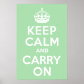 Celadon Kalm houden en doorgaan Poster (Voorkant)