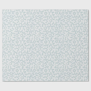Celadon Koraal Tak Bloemendruk, Kustprint Cadeaupapier