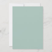 Celadon Korenbloem Krans Bruiloft Kaart (Achterkant)