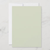 Celadon lila ranunculus eucalyptus bruiloft kaart (Achterkant)