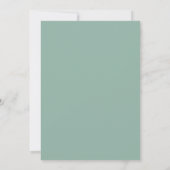 Celadon Loofwerk Gouden Eucalyptus Bruiloft Kaart (Achterkant)