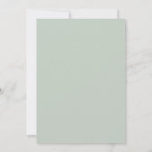 Celadon Maagdenpalm Bladerig Huwelijk Kaart (Achterkant)