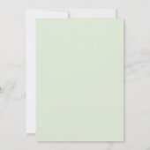 Celadon Oker Loofwerk Eucalyptus Bruiloft Kaart (Achterkant)
