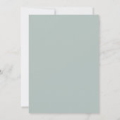 Celadon Paarse Boeket Eucalyptus Bruiloft Kaart (Achterkant)