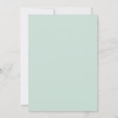 Celadon Paarse Krans Bruiloft Kaart (Achterkant)