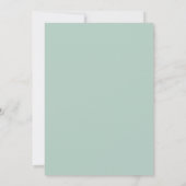 Celadon Paarse Pioen Trouw Kaart (Achterkant)