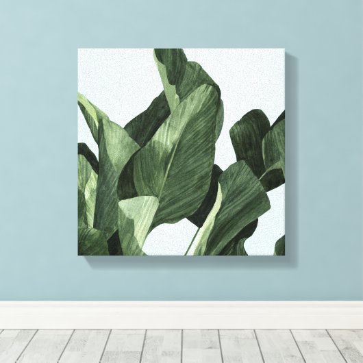 Celadon Palms Canvas Afdruk (Insitu (Houten vloer))