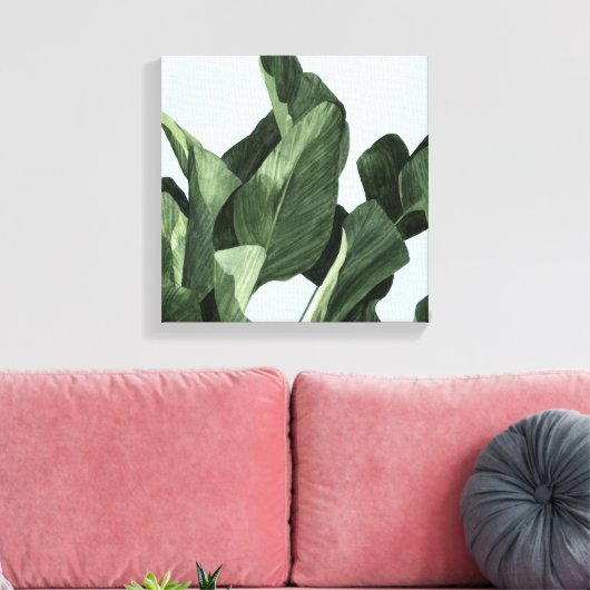 Celadon Palms Canvas Afdruk (Insitu (Woonkamer))