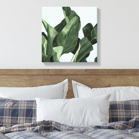 Celadon Palms Canvas Afdruk (Insitu (Slaapkamer))