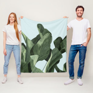 Celadon Palms Fleece Deken