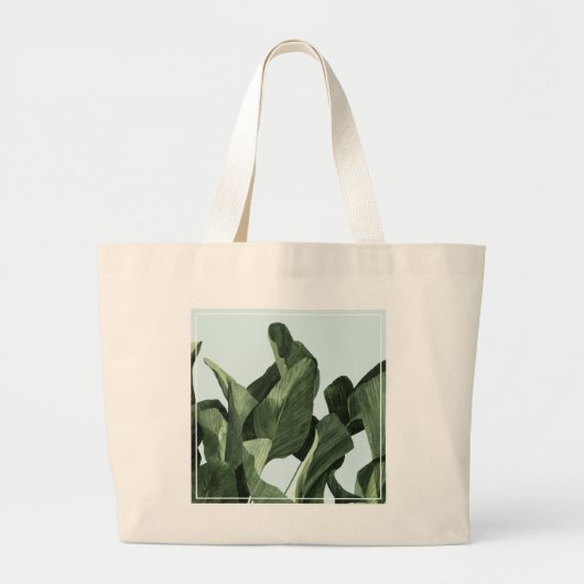Celadon Palms Grote Tote Bag (Voorkant)