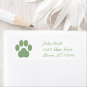 Celadon Pawprint retour adres label (Insitu)