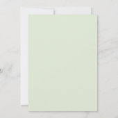 Celadon Ranunculus Eucalyptus Bruiloft Kaart (Achterkant)