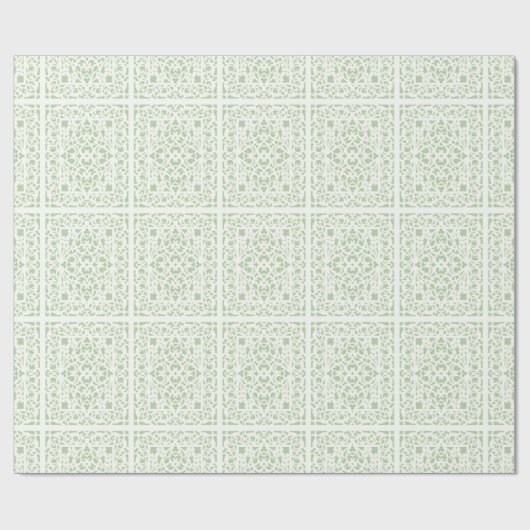 Celadon Romance Designer Wrapping Paper Cadeaupapier (Vlak)
