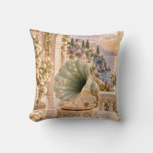 Celadon Schelp Grammofoon Romantiek Kust Terras Kussen
