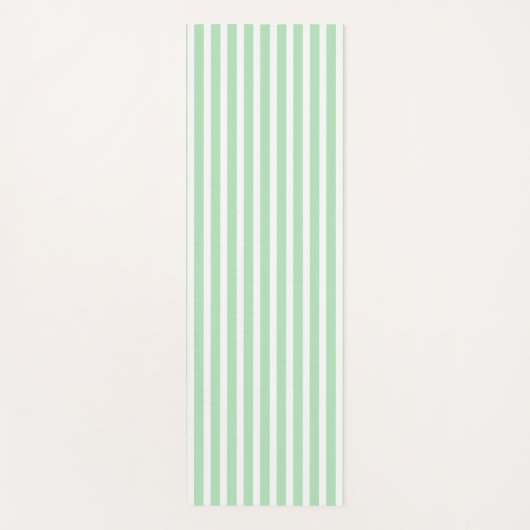 Celadon Vertical Stripped Yoga Mat (Voorkant)