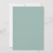 Celadon Warm Champagne Bloemblad Bruiloft Kaart (Achterkant)
