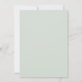 Celadon Watercolor Anemone Trouw Kaart (Achterkant)