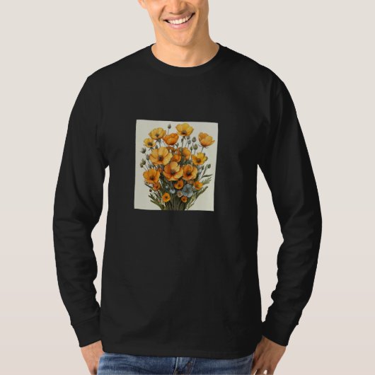 Celandine Boeket Bloemen Pastel Kleuren Grafisch T-shirt (Voorkant)