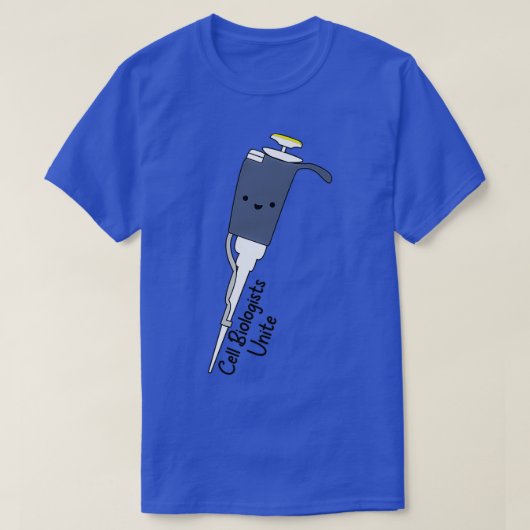 Celbiologen verenigen pipet t-shirt (Design voorkant)