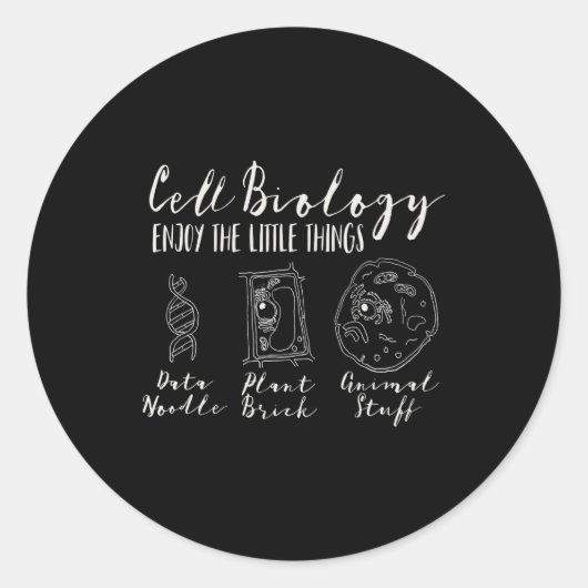 celbiologie grappige wetenschap - nerdy geeks ronde sticker (Voorkant)
