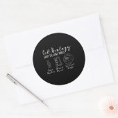 celbiologie grappige wetenschap - nerdy geeks ronde sticker (Envelop)