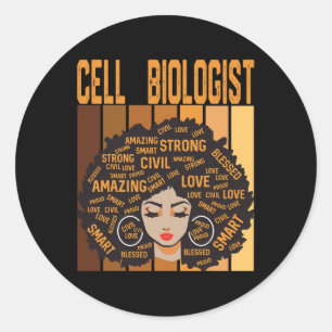 Celbioloog Sterke Black History Month Zwart Ronde Sticker