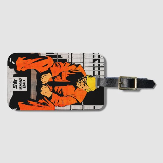 Celblok 45 - Trump gevangenisstraf Bagagelabel (Voorkant (horizontaal))