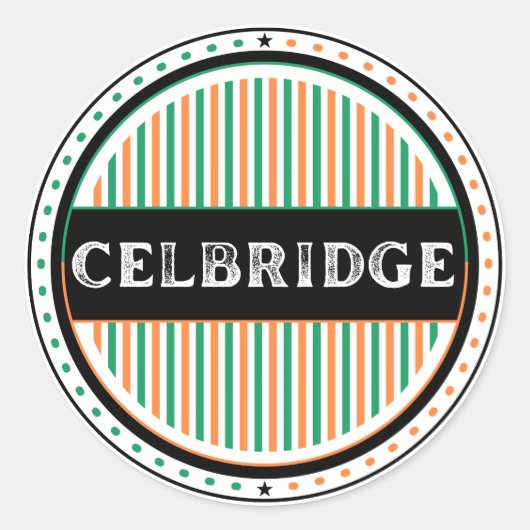 Celbridge City Pride Embleem – Ierse identiteit Ronde Sticker (Voorkant)