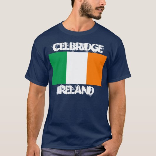 Celbridge, Ierland met Ierse vlag T-shirt (Voorkant)