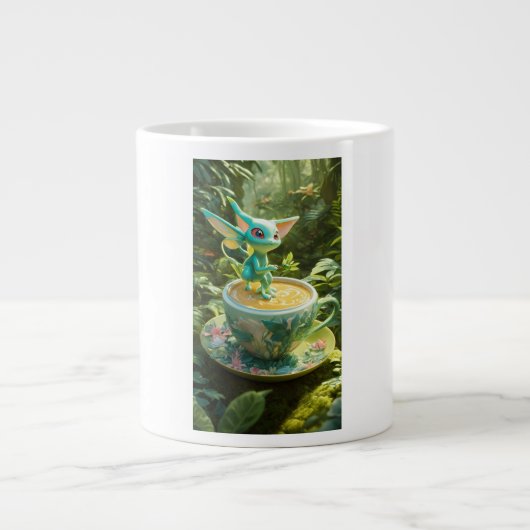 Celebi & Mew's Oerwoud Matcha Adventure Specialty Grote Koffiekop (Voorkant)