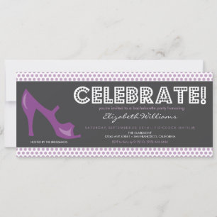 CELEBRAAT! Billboard Bachelorette Invite (paars) Kaart