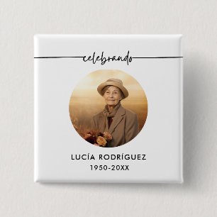 Celebrando Spaans begrafenismonument foto Button