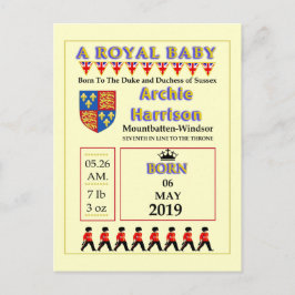 Celebrards Royal Baby Uitnodiging Briefkaart
