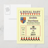 Celebrards Royal Baby Uitnodiging Briefkaart (Voorkant / Achterkant)