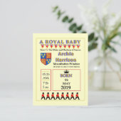 Celebrards Royal Baby Uitnodiging Briefkaart (Staand voorkant)