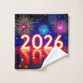 Celebrate 2026: Bright Future Spark Design Bad Handdoek (Wasdoekje)
