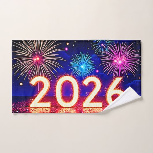 Celebrate 2026: Bright Future Spark Design Bad Handdoek (Handdoek)