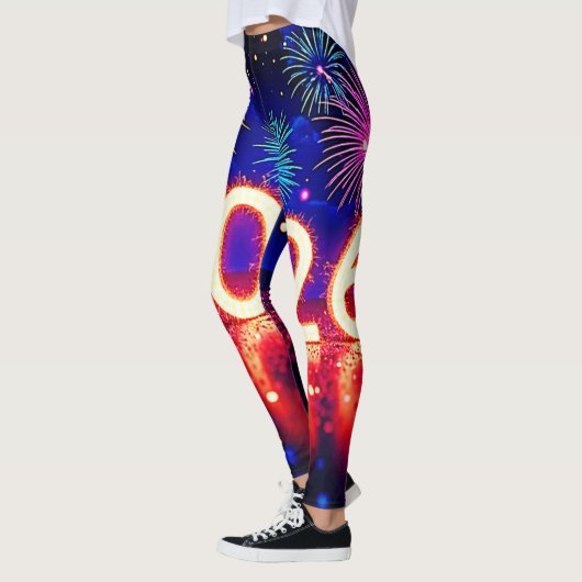 Celebrate 2026: Bright Future Spark Design  Leggings (Links)