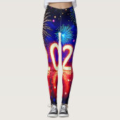 Celebrate 2026: Bright Future Spark Design  Leggings (Voorkant)