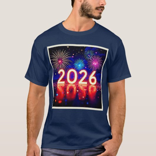 Celebrate 2026: Bright Future Spark Design  T-shirt (Voorkant)