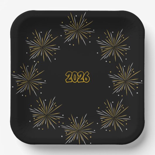 Celebrate 2026 Paper Plate Papieren Bordje (Voorkant)