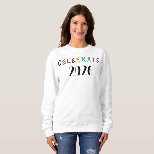 CELEBRATE 2026 tee Trui (Voorkant volledig)