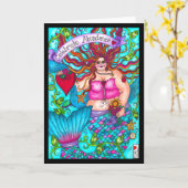 Celebrate Abundance Mermaid Kaart (Gele Bloem)
