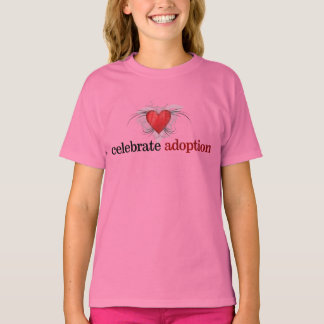 Celebrate Adoption Girls Baby Doll Fited Shirt