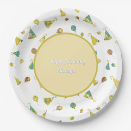 Celebrate Adult Birthday Silhouette Pattern Papieren Bordje