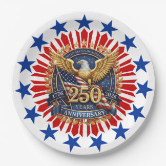 Celebrate America 2026 Paper Plate Papieren Bordje
