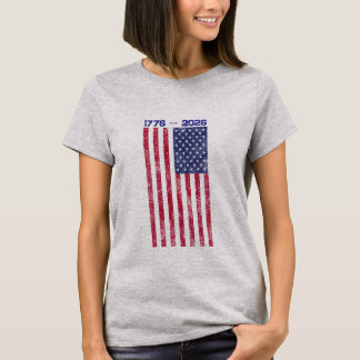 Celebrate America 250 Dames T-shirt met Vlag #4